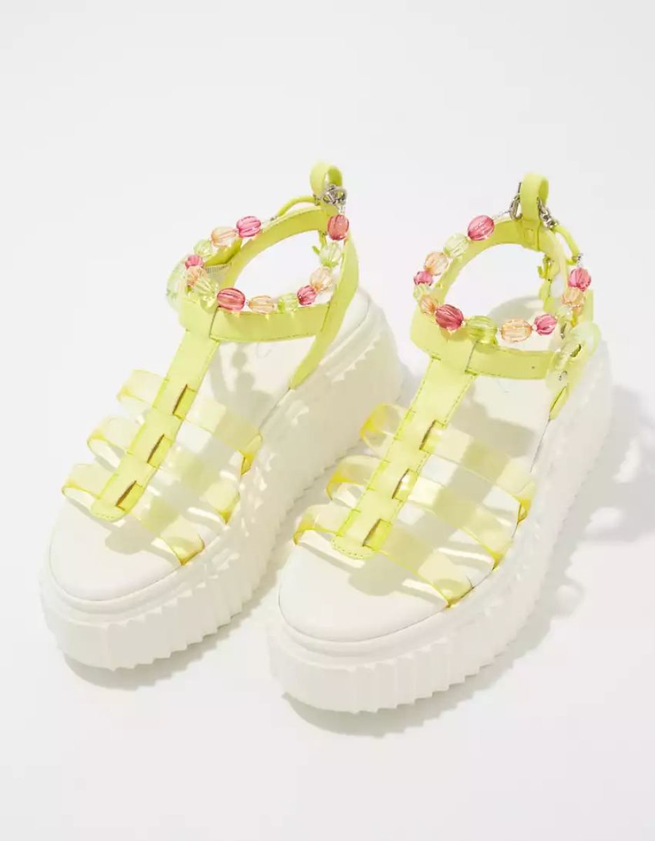 Compensées American Eagle Circus NY Ester Plateforme Sandal Jaune Femme | RXD-87344043